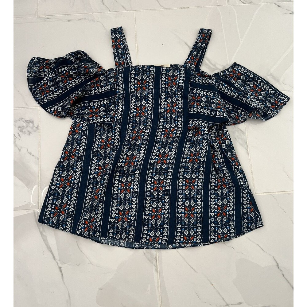 Entro Women’s Blouse Top Cold Shoulder Size M